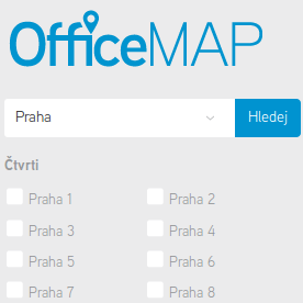 OfficeMAP vám pomůže najít kanceláře k pronájmu